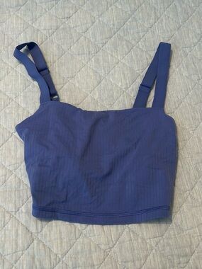 Women’s Navy Ribbed Crop Bralette - Brand Unspecified